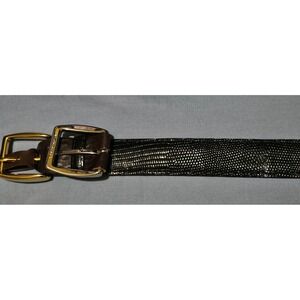 Trafalgar Handmade USA  Men's Java Lizard Size‎ 38 Italian Leather Two Buckles